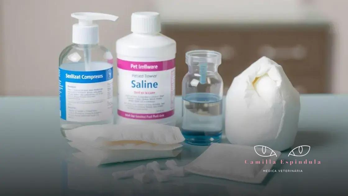 Materiais necessários para a limpeza dos olhos