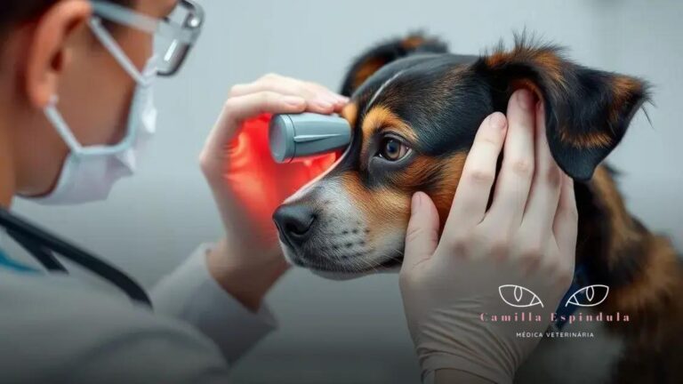 Como é feito o exame oftalmológico em animais e por que é importante
