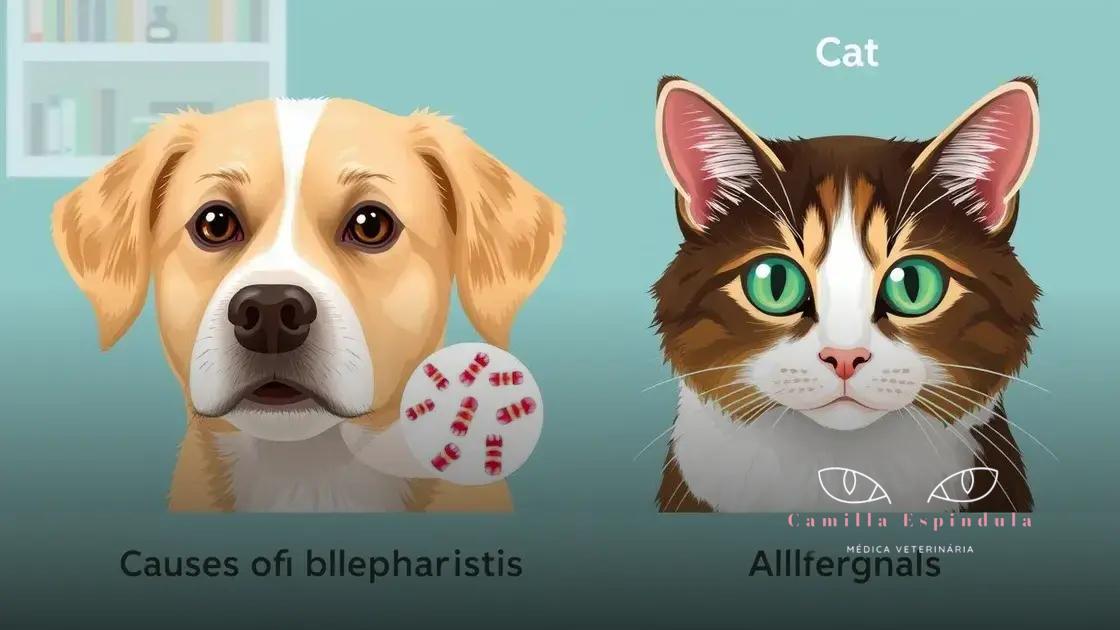 Causas comuns da blefarite em cães e gatos