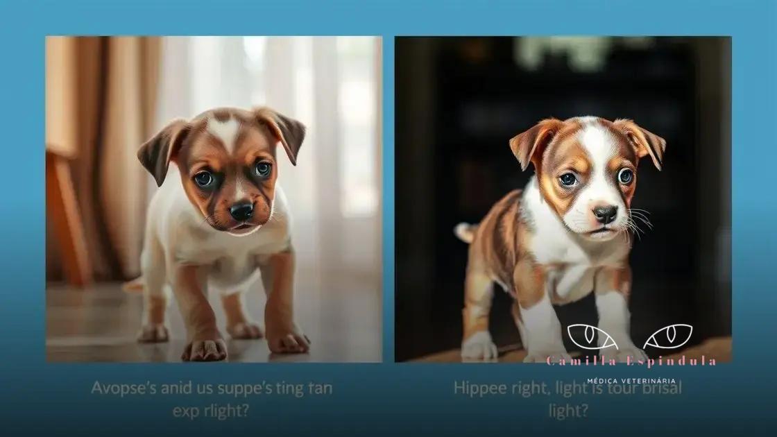 Diferenças entre filhote com deficiência visual e com normalidade