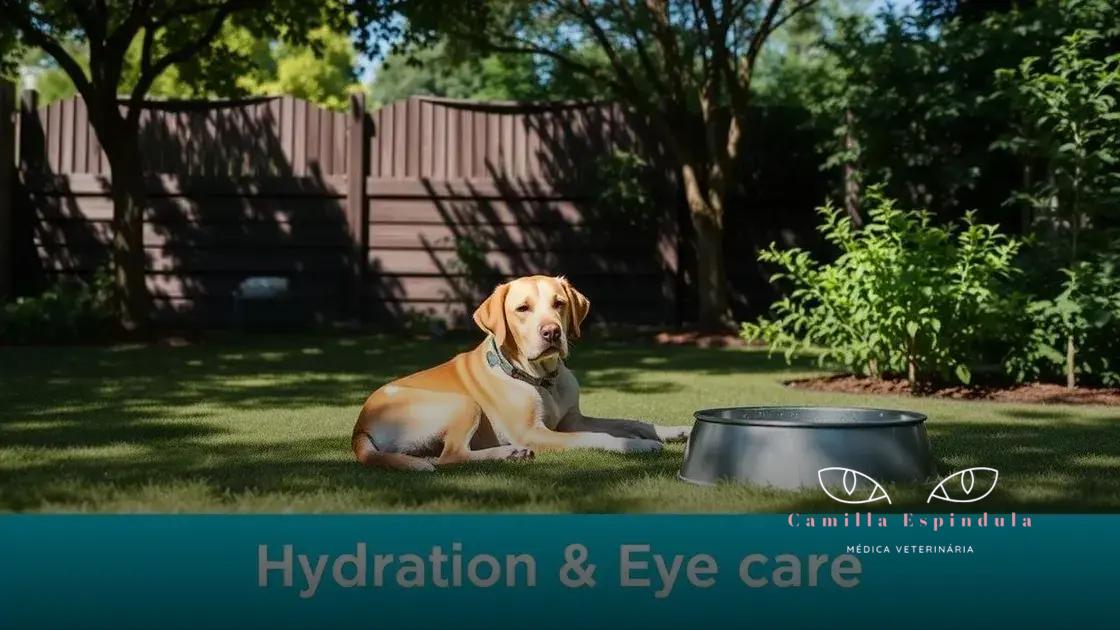 Importância da hidratação e sombra para a saúde ocular pet