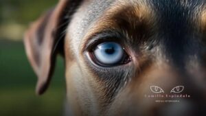 cão com olho esbranquiçado: o que pode estar causando esse problema no seu pet